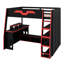 Modern Loft Bed Combining Study Area, Extensive Storage, Dynamic RGB Lighting, and Flexible Table Positioning-150388033