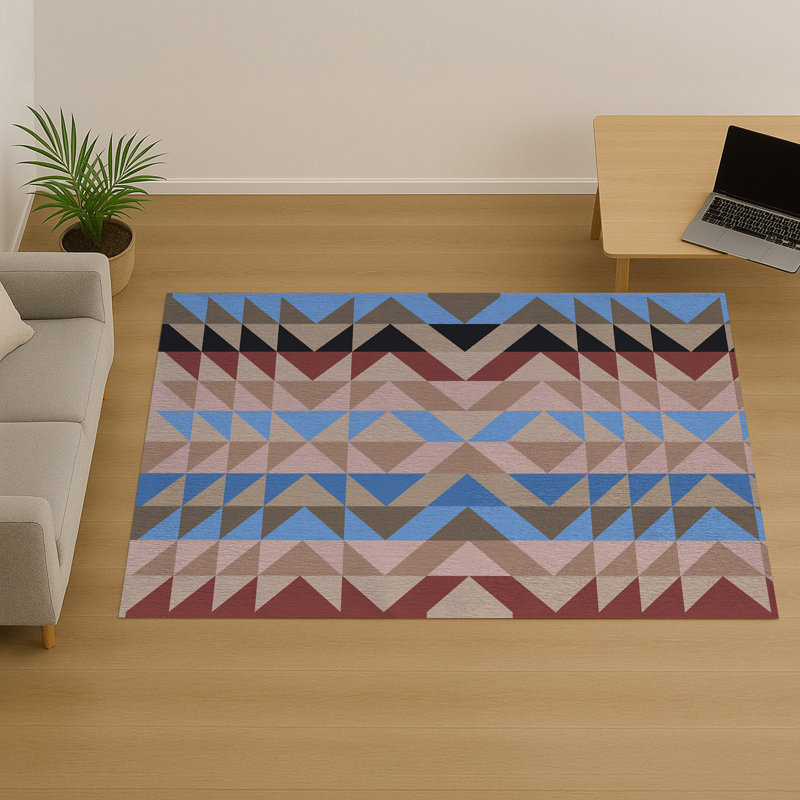 Geometric Area Rug, Rectangle 140 x 200 cm