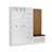 Traditional Hall Stand, White, 88.6 x 82.7 x 13.8 inches | 100% Melamine Coated Particle Board, Thickness: 0.7 inches | Stylish & Functional Entryway Storage Solution, Perfect for Organizing Coats & Shoes