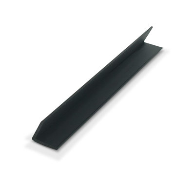 Outwater Plastics 1951-Bk Black 1 Inch X 1 Inch X 7/64 (.100) Inch Thick 60 Degree Plastic Even Leg Angle Moulding 48 (Pack Of 3)