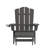Ayleah Commercial All-Weather HDPE Adirondack Chair with Cup Holder and Pull Out Ottoman-962086457