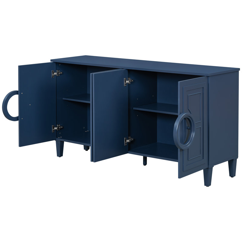 Buffet à quatre portes avec panneau de fibres à densité moyenne French Country