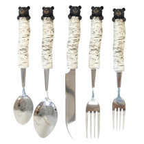 Stainless Lodge Flatware, Rustic Tableware