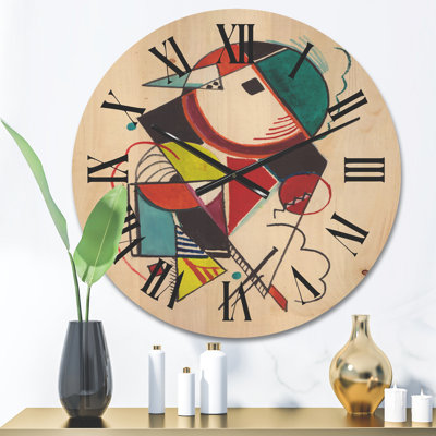 Horloge murale colorée à motif géométrique abstrait Compositions II