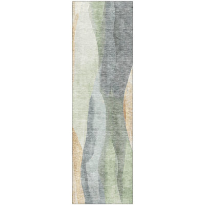 Premium Machine Washable Prado AMF1989 Waves Rug