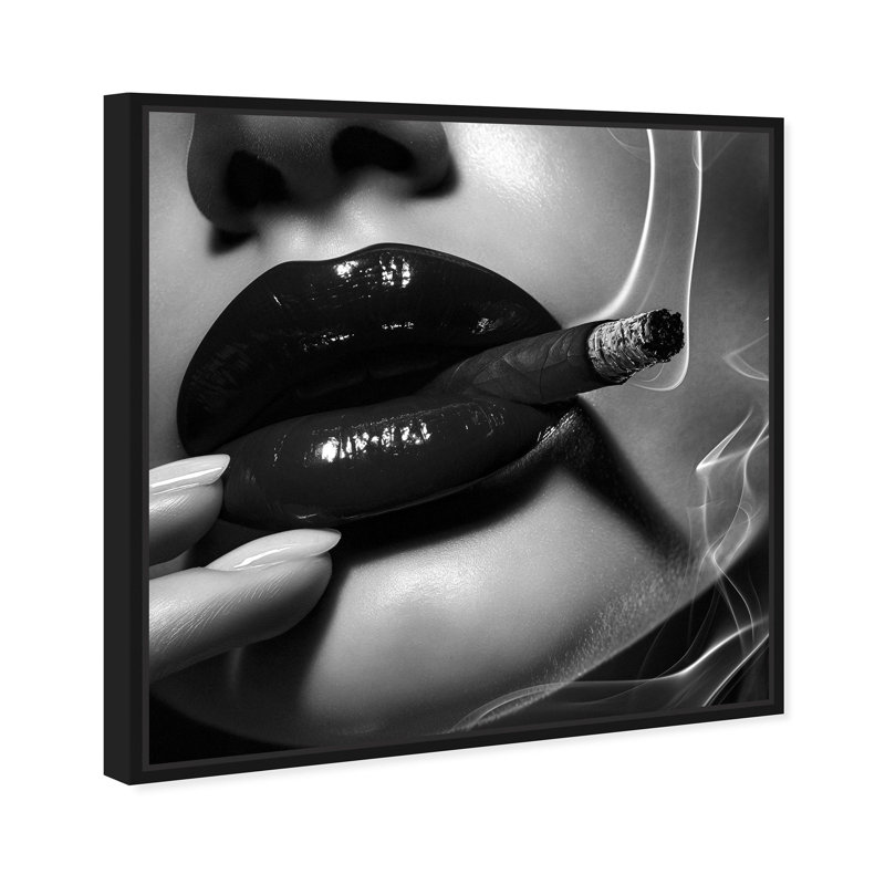 Oliver Gal Midnight Smoke Fashion - Framed Acrylic Glass Wall Art