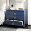 Table de chevet contemporaine l 32 po Velasco - Commode de chambre à coucher avec 3 tiroirs et poignée chic-36526339