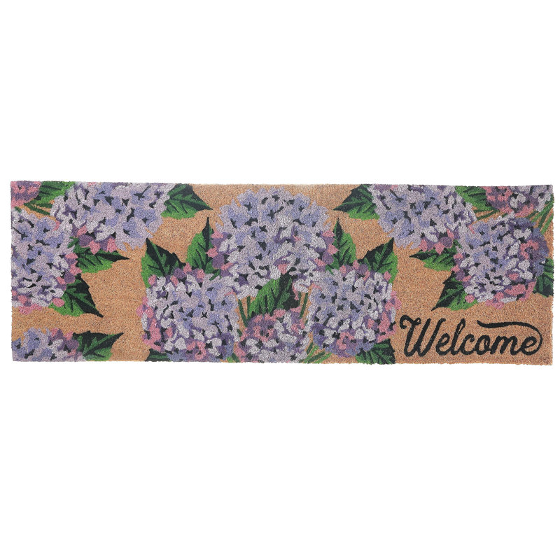 Tapis de porte d'intérieur Hyrangea Welcome, L 16 po x L 48 po