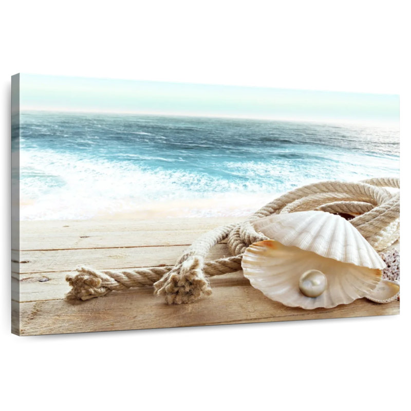 Aletra Shiny Pearl In A Shell, 34" H x 51" W
