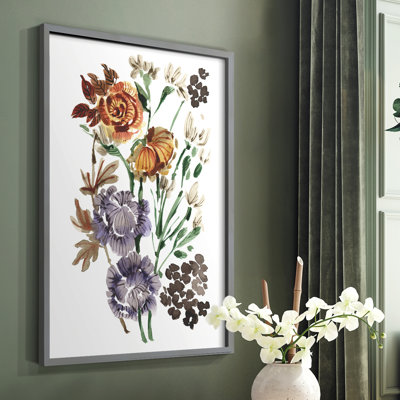 Garden Bouquets I Framed Print - Solid Wood