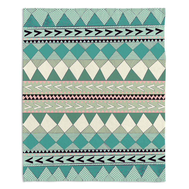  Couverture Mint Native Forest, 51 po x 60 po, Vert