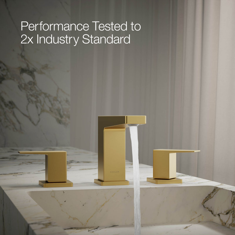 Honesty Widespread Bathroom Sink Faucet, 0.5 Gpm, Brass