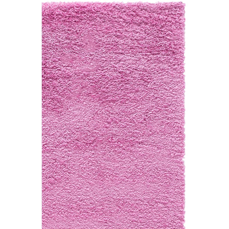 Tapis ivoire à poils longs Sador, Pink, Tapis de couloir 2 pi 3 po x 6 pi