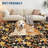 Large Modern Living Room Rug Washable Floral Print Accent Carpet With Rubber Backing, Stain-Resistant Farmhouse Floor Cover Low Pile Rugs-927819257