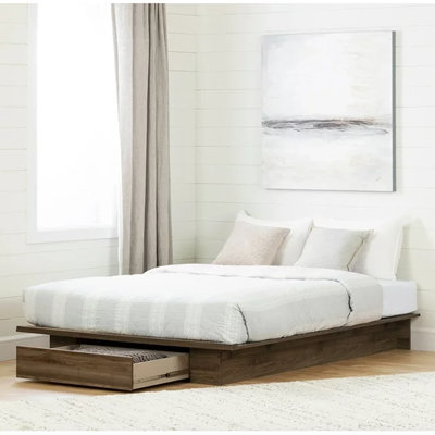 Braud Upholstered Hydraulic Lift Up Storage Bed Without Headboard