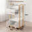 2-Tier Potable Station Rolling Cart with Locking Wheel, Mobile Storage for Salon, Spa, Office, Barber Shop-295173840