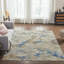 Tapis beige / bleu en laine tissé à la machine Berget-2003054427