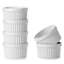Ensemble de 6 ramequins en porcelaine 6 pièces, plats de cuisson nervurés 6 oz-115683005-115683006
