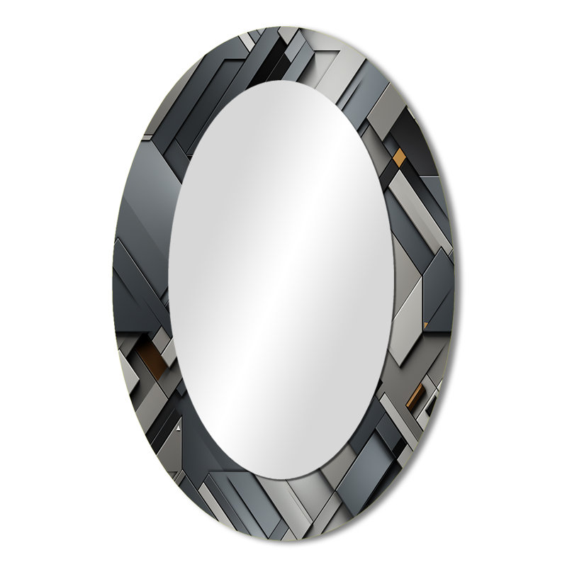 Miroir mural gris en béton gris Symmetry, H 36 po x l 24 po