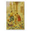 Tapis beige tissé à motif floral lavable Mosso-40300147