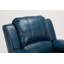 Fauteuil inclinable en cuir bleu marine Charlotte-1005214425