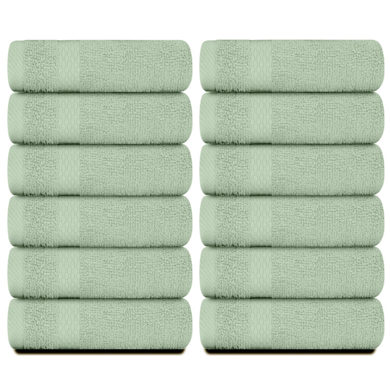 Essuie-mains 100% coton Aldene, Vert