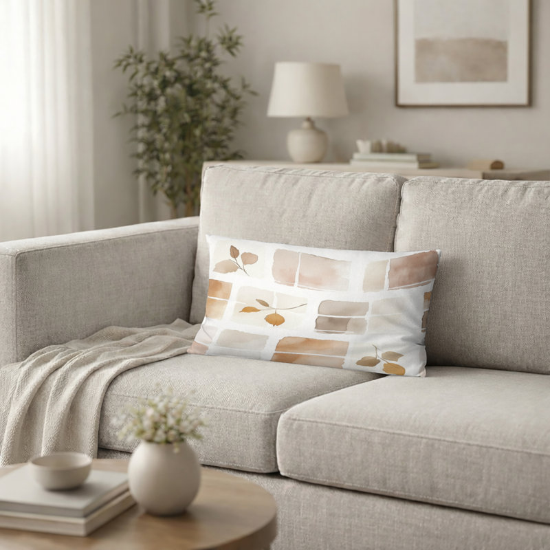 Coussin Plaid, H 12 po x l 20 po