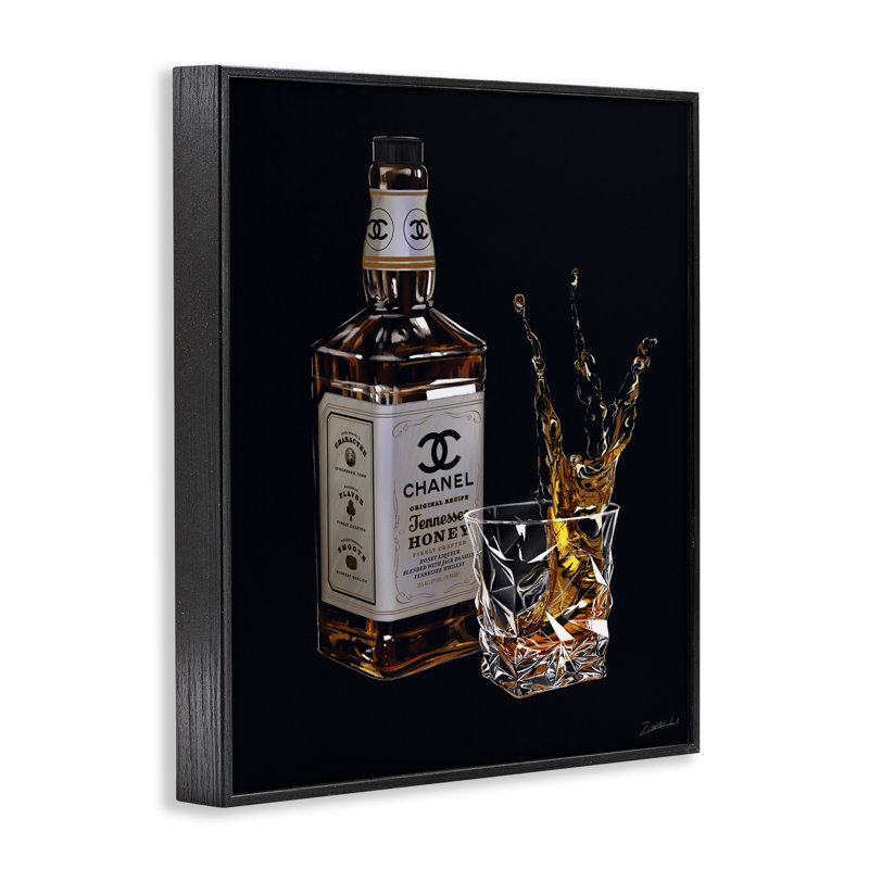 «Splashing Liqueur Glam Whisky», art mural texturé giclée par Ziwei Li_aq-531, H 20 po x l 16 po x P 1,5 po