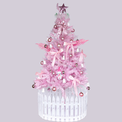 Arbre de Noël artificiel rose 6 pi