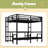Queen Over Twin XL Metal Bunk Bed/Loft Bed With Desk And Shelves, Multiple Uses Folds Into Sofa With LED And USB