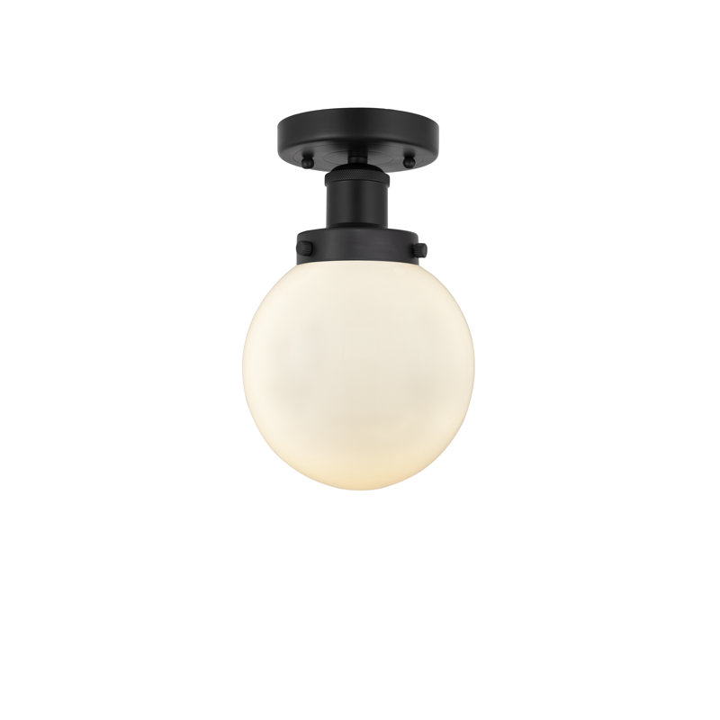Plafonnier semi-encastré en verre Alfonsa, Noir mat, Blanc mat