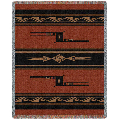 Pure Country Weavers Mesquite Earth Blanket - Southwest Native American Inspired - Gift Tapestry Throw Woven from Cotton - Made in The USA (72x54)