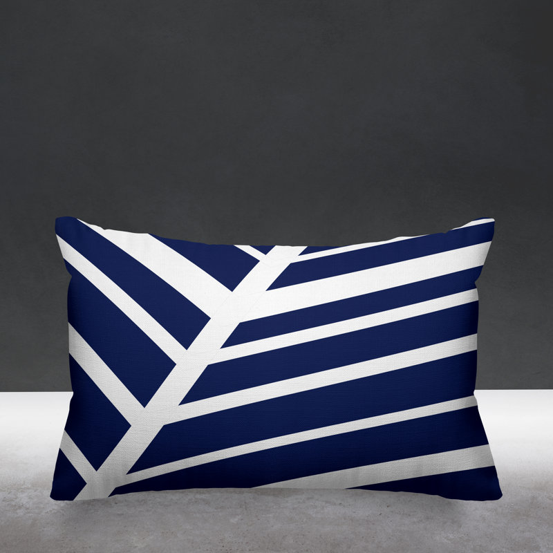 Coussin décoratif intérieur / extérieur Sanford, Bleu marine