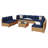 Briara 8 - Person Modular Patio Conversation Sets with Cushions-1935883237