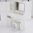 41" Vanity Table With LED Mirror And Storage For Large Space-1259386157