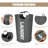 90L Large Laundry Basket, Collapsible Laundry Bag, Freestanding Tall Clothes Hamper, Foldable Washing Bin (Dark Grey)