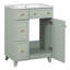 Armoire de meuble-lavabo 24 po avec lavabo en céramique-104413990