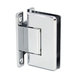 Charnière à fixation murale réglable FHC Presa4CH Preston, matériau laiton, pouvant accueillir des angles jusqu'à 90 degrés, finition chrome poli