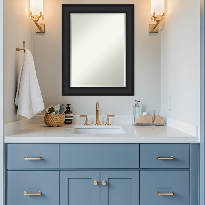 Miroir mural de salle de bain Oliver, 29,25 po x 23,25 po, Black