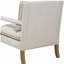Chaise d'appoint en bois beige avec pieds tournés