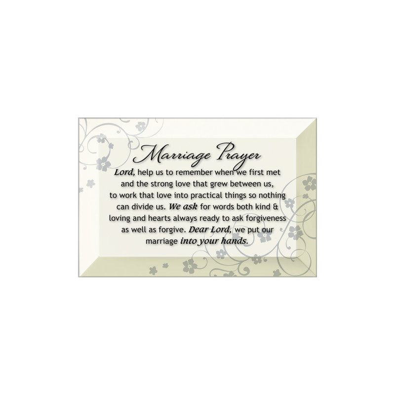 « mariage prayer », plaque d’art textuel
