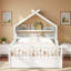 Lit maison en bois avec tablettes de tête de lit-867934079-867934076