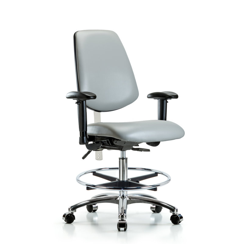 Chaise de dessinateur Josiah, Roulettes, Colombe, Inclus