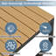 L-Shaped Garden Furniture Set with Reclining Seats, Wood Coffee Tables & Side Tables-226526354