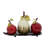 Hicklin Red Metal Fruit Decorative Sculpture with Platter, 18" x 10" x 12"-1176753851-1176753850