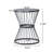 Powder-Coated Iron Side Table with Hourglass Shape & Open Cage Design-1312364801