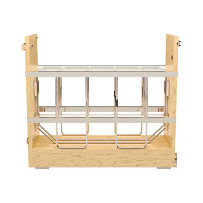 Rev-A-Shelf Wood Bakeware Pullout Organizer with Ball-Bearing Soft-Close for Baking Sheets, Platters, and Pans