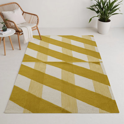 Tapis d'intérieur et d'extérieur à carreaux beige