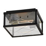 Monte Two-Light Aluminum Outdoor Flush Mount Ceiling Light