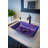Eden Bath 13'' Purple Glass Rectangular Bathroom Sink